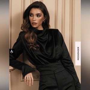 House Of CB Giselle Black Bodysuit